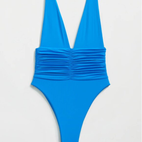 Riot Swim Echo One Piece Moderate Coverage Blue Ocean Water Medium - Picture 3 of 8